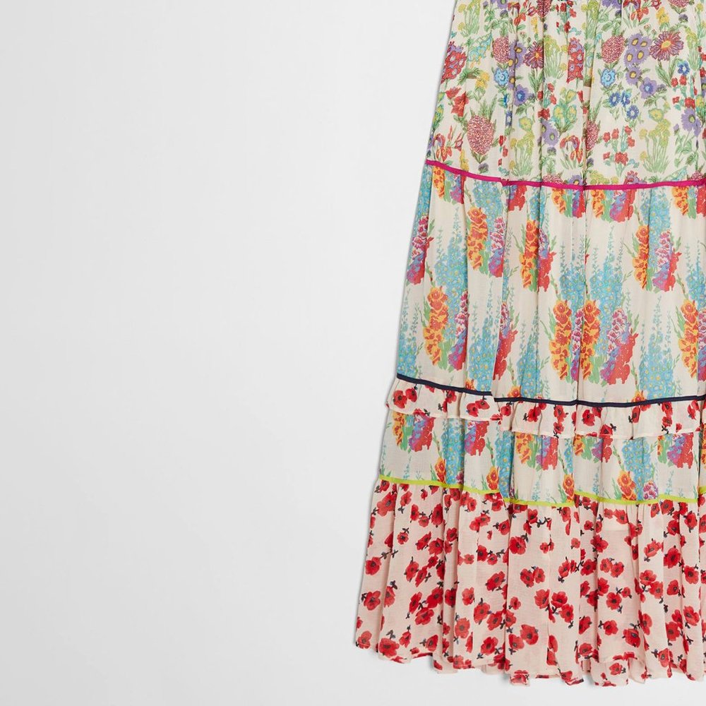 Anthropologie Lorraine Tiered Maxi Skirt
